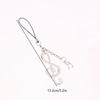 1/2Pcs Y2K Vintage Musical Note Mobile Phone Lanyard Trendy Metal Musical Note Phone Chain Keyring Charm Pendant Gifts