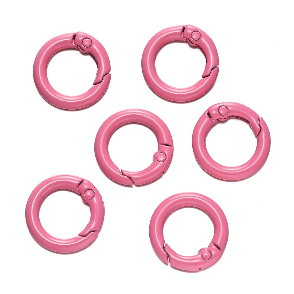 5Pcs Colorful O Ring Spring Clasp Openable Round Carabiner Keychain Clips Hook Dog Chain DIY Jewelry Buckle Connector