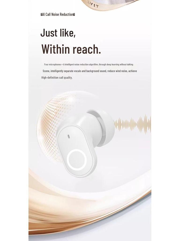 PDDdy Wireless Noise Cancelling Bluetooth Earphones - Mini, Stylish, Long Battery, Sports-Ready