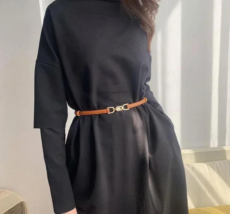 Fashionable Style Solid Color Women's Adjustable Leather Dress Sweater Belt Slimming Women's Belt