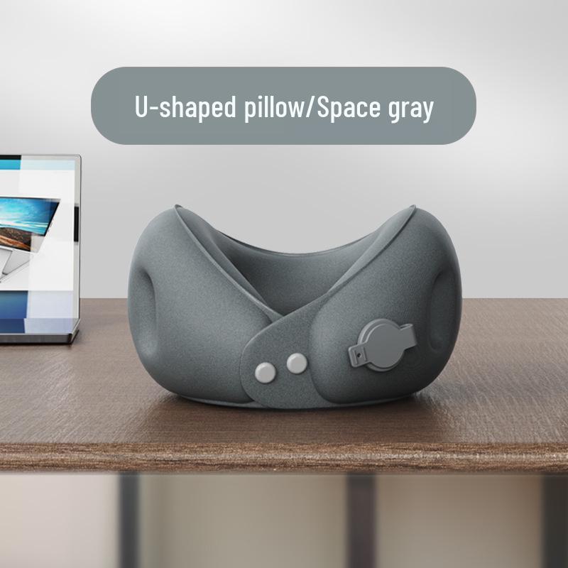 Portable U-shaped Inflatable Neck Pillow for Travel
