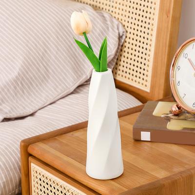 Stylish Unbreakable Clear Texture Flower Vase Increase Vitality Container for Living Room