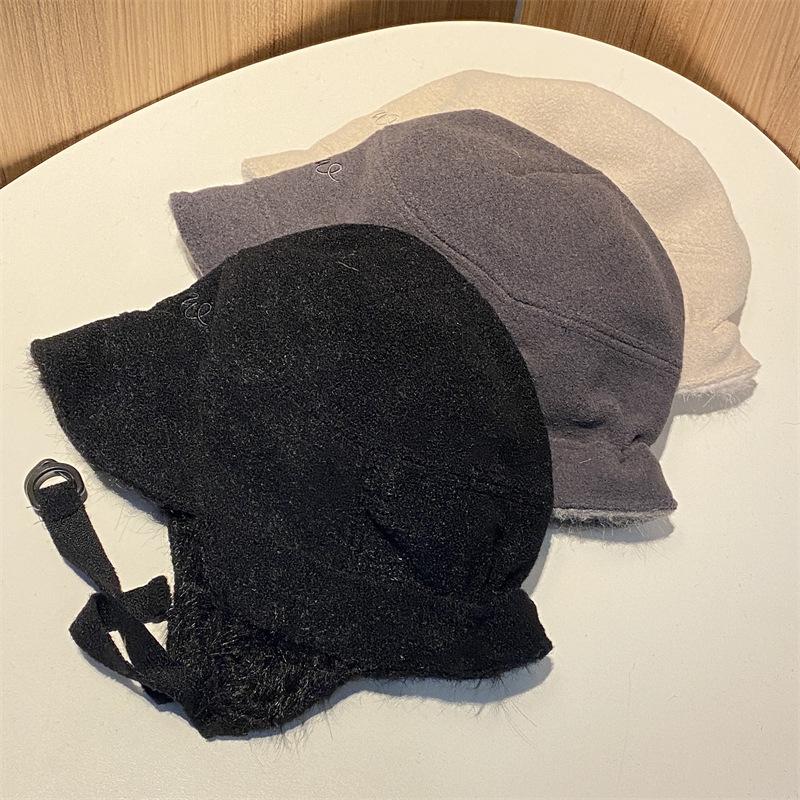 Reversible Lei Feng Hat for Men and Women  Autumn and Winter Cold Protection  Ear Protection Lace Up Cap  Woolen Flying Hat