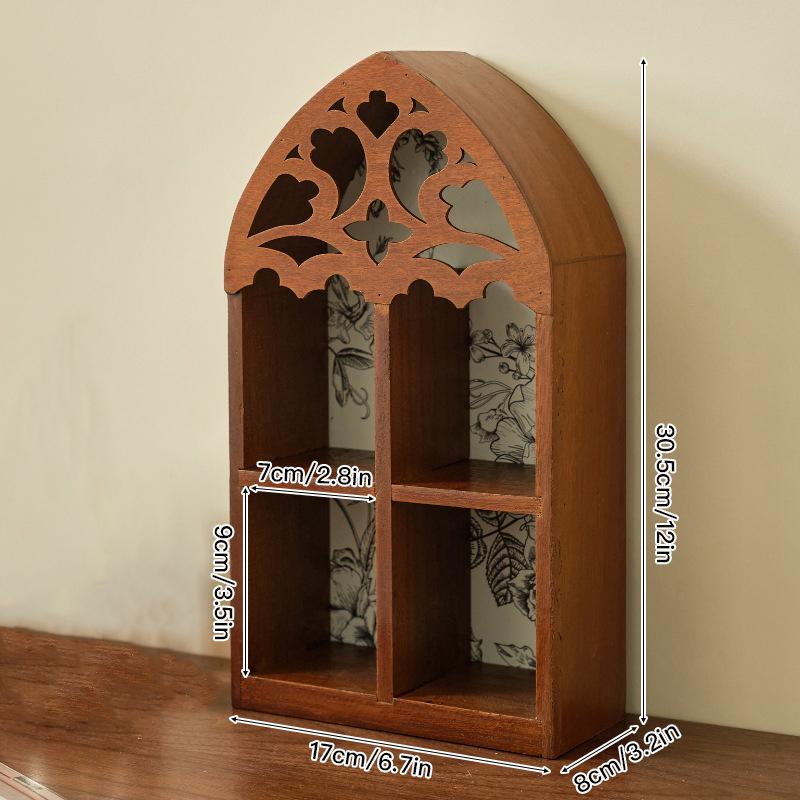 Stylish Wooden Multi-Tier Wall Shelf Space-Saving Storage & Display Organizer for Home Decor, Bedroom Crafts Living Room