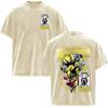 Anime JoJo Bizarre Adventure STEEL BALL RUN Johnny Joestar Magliette Vintage Lavate Uomo Donna Manica Corta Oversize Magliette