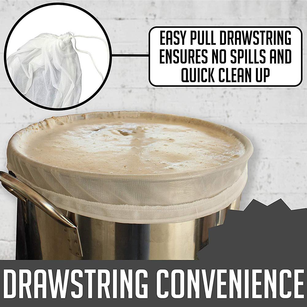 

Hot High Quality Nylon Bag Nut Milk Straining Wine 1pcs Drawstring Extra Large Homebrew Nylon 22*26 Inch Juice China Mainland