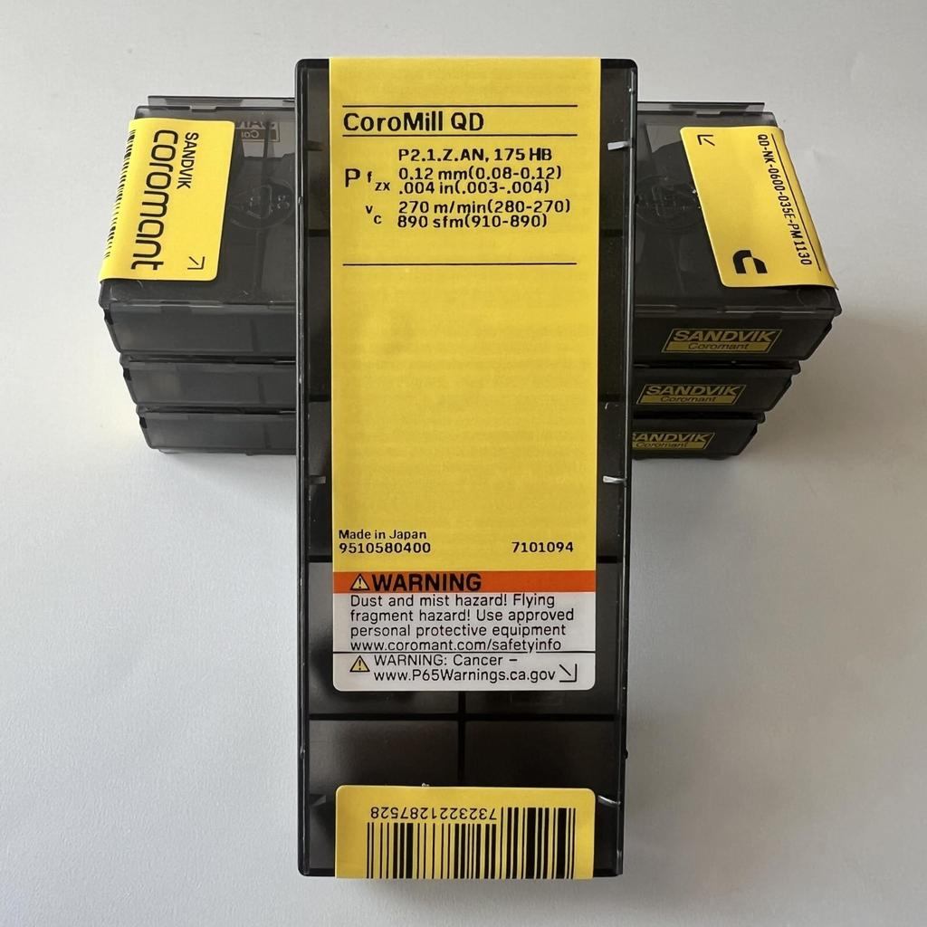 SANDVIK / QD-NK-0600-035E-PM 1130 / Original Swedish hard alloy blade 10 Pcs