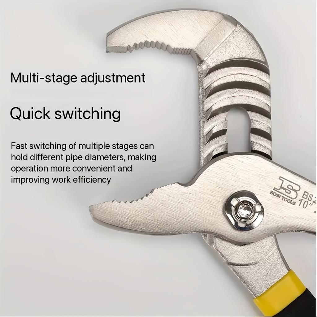 Round Mouth 8 Inch Water Pump Pliers Pipe Pliers Auto Repair Tools Pipe Pliers Movable Pliers