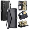 For Samsung Galaxy A17 Leather Case with Wrist Strap Wallet Stand Phone Cover