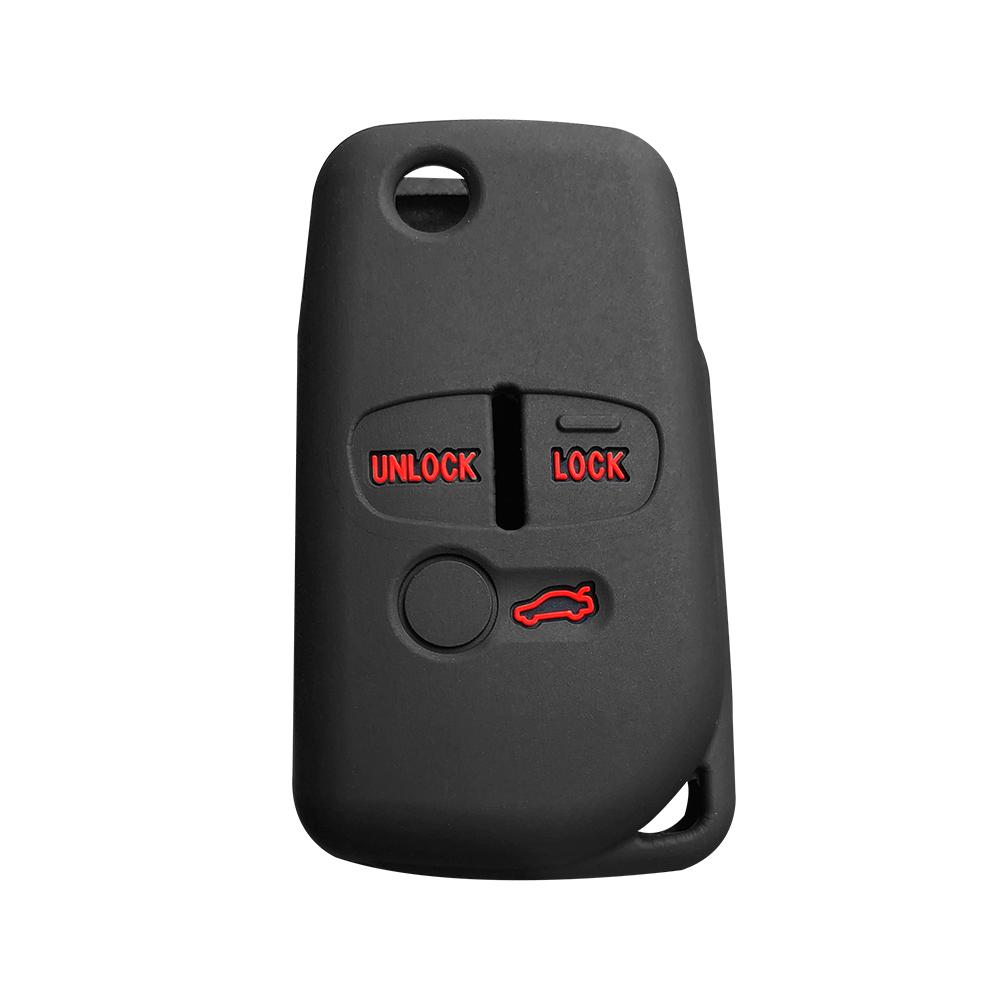 Silikon-Schlüsselhülle zum Schutz des Autoschlüssels für Mitsubishi Outlander XL GT Lancer Ash Dakar ASX L200 Montero Pajero Shogun