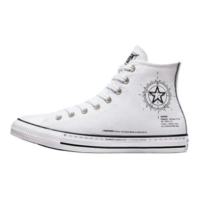 All Star Comfortable Daily High Top Canvas Shoes Unisex Sneakers White Black A01587C