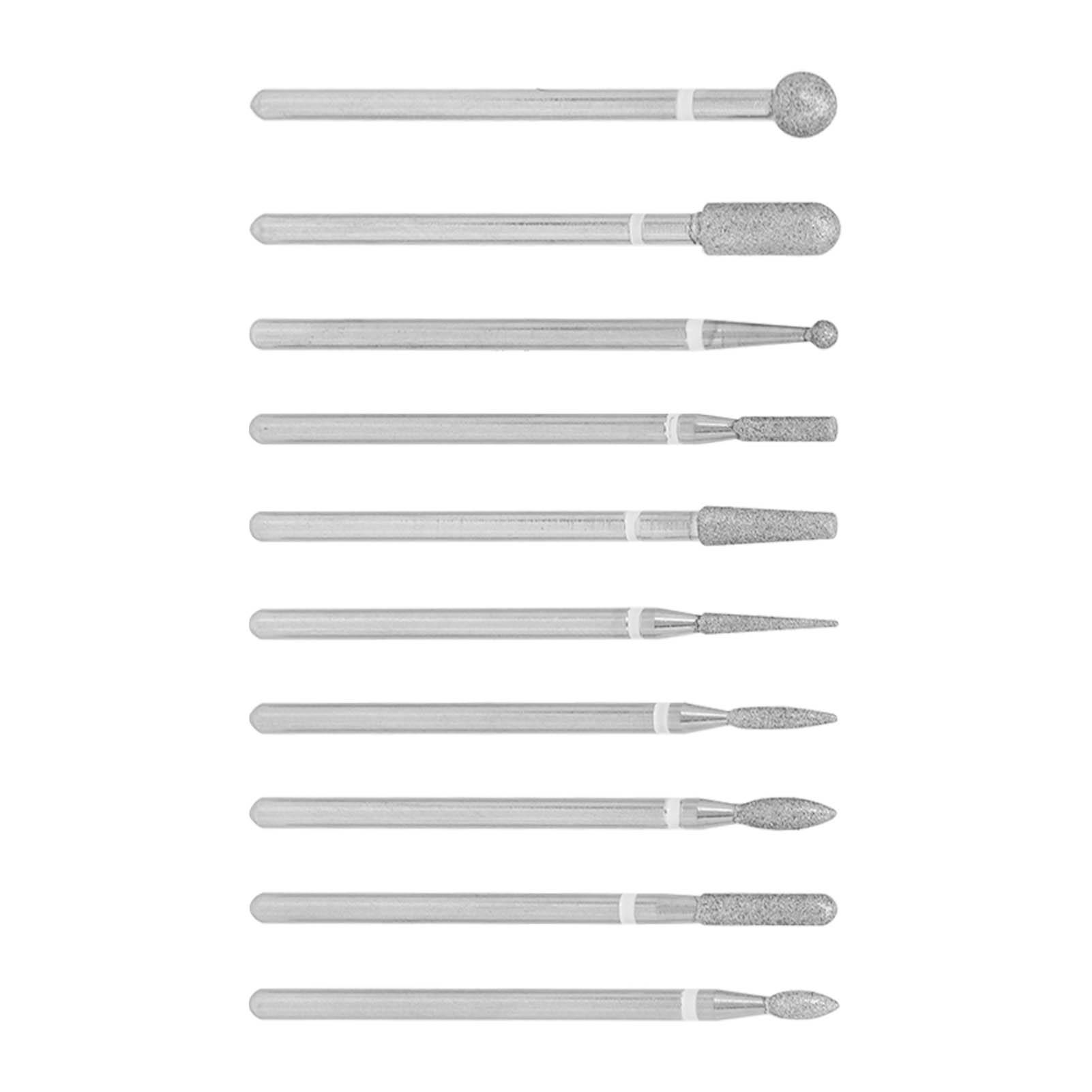 

Набор из 10 профессиональных наждачных фрез для ногтей для домашнего салона, насадки для удаления кутикулы для новичков, инструмент для нейл-арта