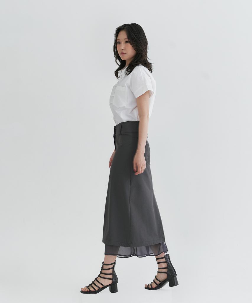 Peulleio 193 Skirt_Dark Gray
