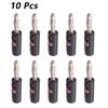 Convenient Red and Black 4mm Banana Plugs for Speaker Equipment (10pcs)