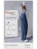 Women's High-Waist Straight Loose Jeans, Small Size, New 2024 Style, Wide-Leg, Floor-Length for Spring and Autumn.