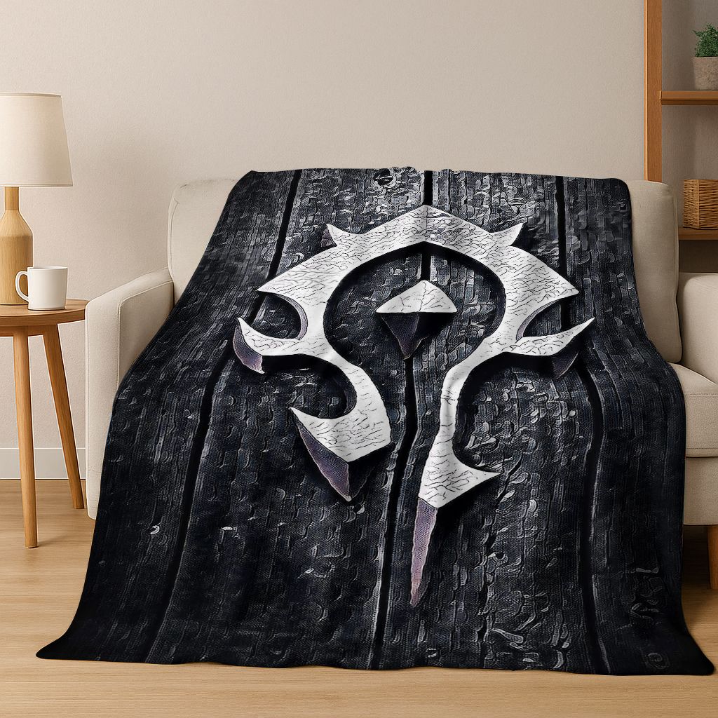 WOW World of Warcraft Arthas Demon Illidan Sylvanas Flannel Blanket,Cozy Soft Throw Blanket for Home Bedroom Bed Sofa Cover Gift