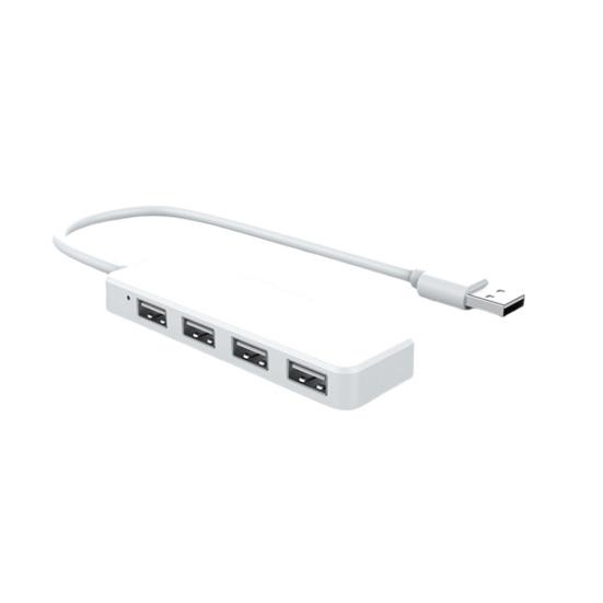 USB Port Hub Multifunctional Plug Play Compact 4-in-1 USB 2.0 Extension Adapter for Laptop