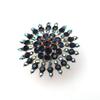Personalized Japanese Fashion Exaggerated Creative Design Open Ring Simple Exquisite Luxury Full Diamond Sun Flower Ring