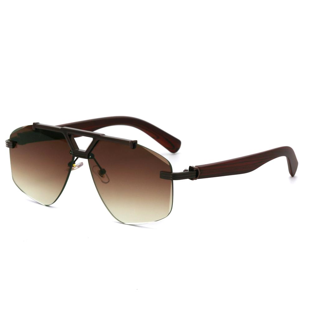 Double Bridge Geometric Fashion Shades Sunglasses UV400 Protection Driving Glasses