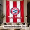 Custom Text Tapestry Bayern Munich Print Wall Tapestry Indoor Living Room Wall Decor