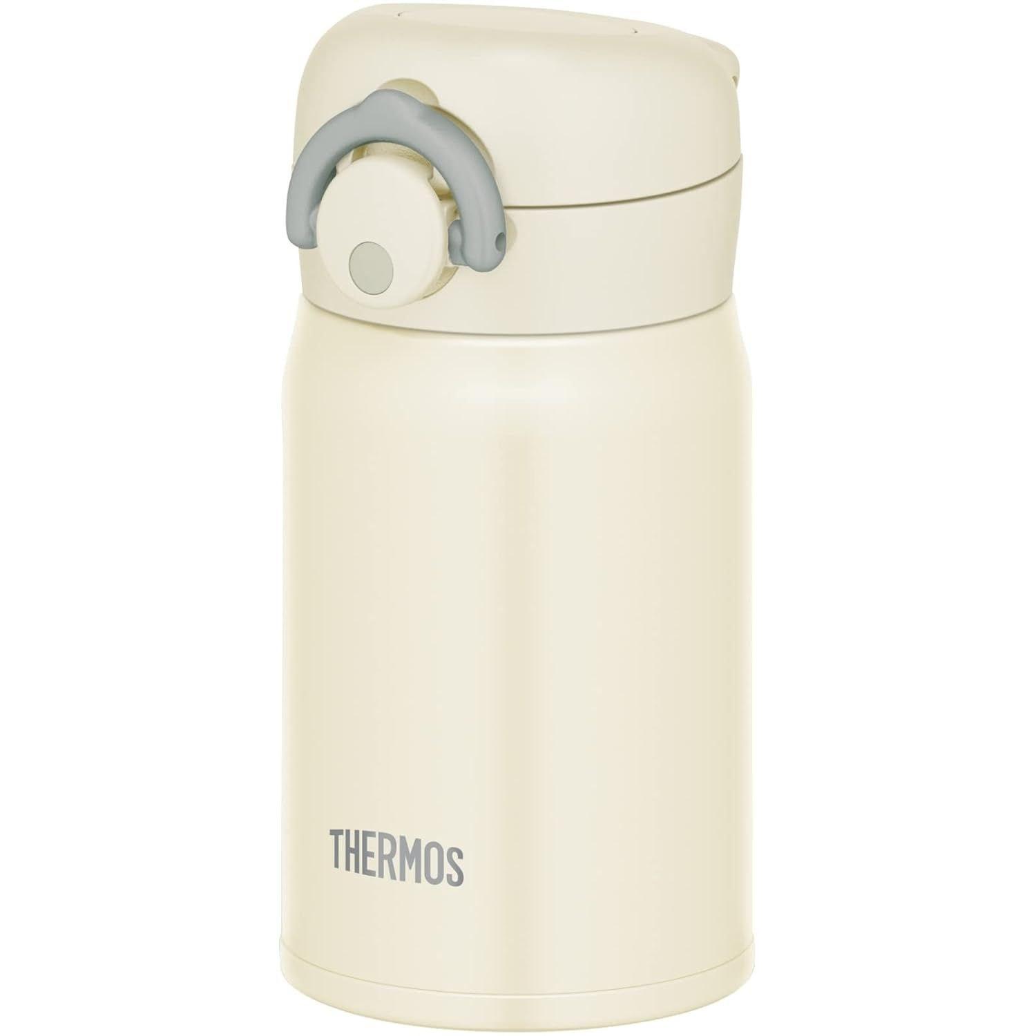 Thermos Water Bottle Vacuum Insulated Travel Mug 250ml Natural White JOP-250 NW