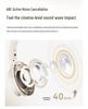 ANC Over-Ear Wireless Noise-Canceling Headphones with Long Battery Life and Heavy Bass - Minimalist Full-Ear National Tide Style.