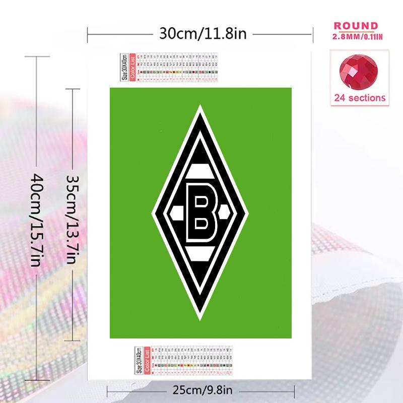 Football Club Logo 100% Round Full Drill 5D DIY Diamond Painting Embroidery Cross Stitch Rhinestone Decor