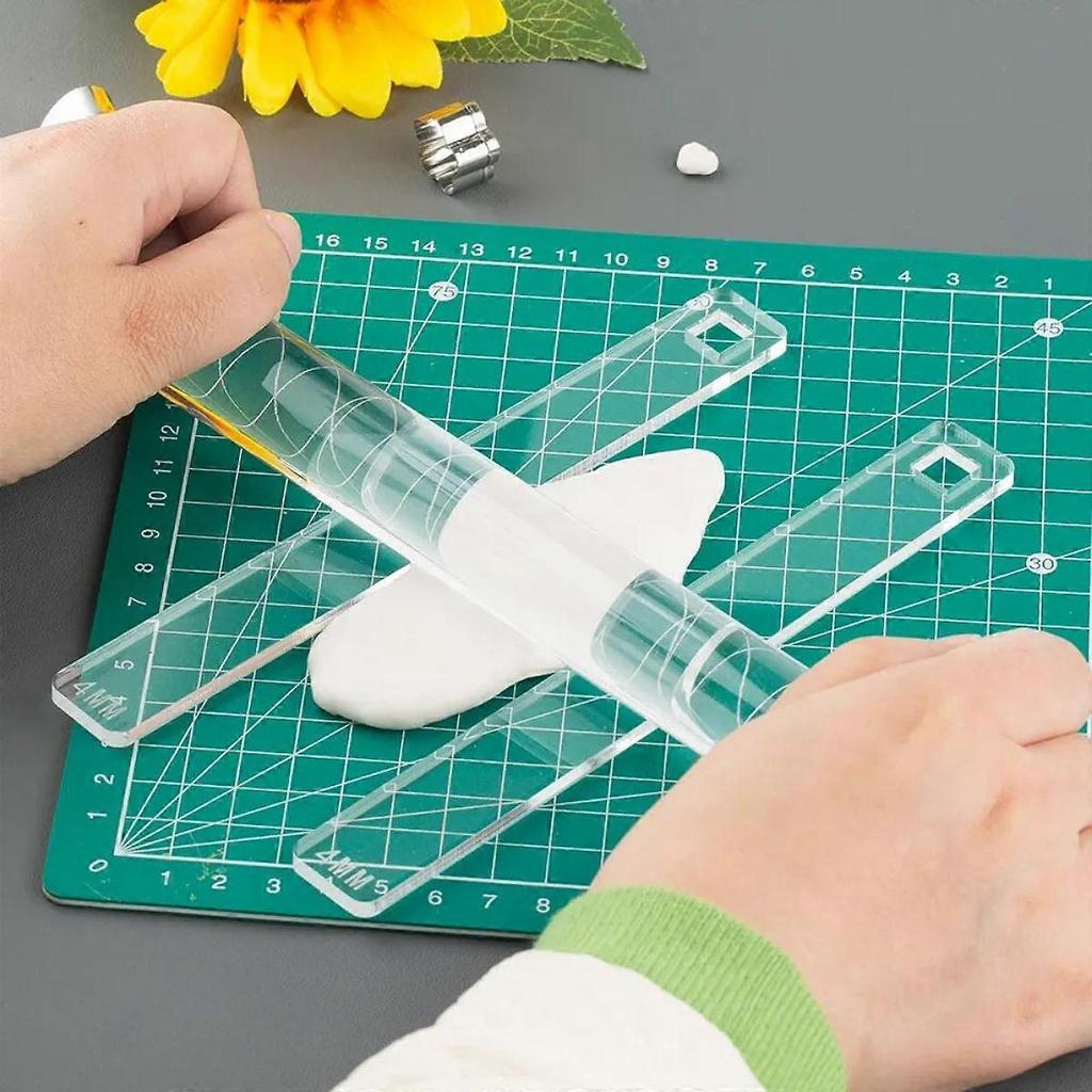 Clay Thickness Ruler Lightweight Clear Clay Depth Guide for Workshop