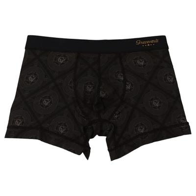 Grave Vault LANDMARK 3052372 Short Boxer Front Made In Luxury Size M Men's Briefs, Closure, Nylon, Japan, Gift, Black, Forest_Black,