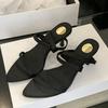 Summer White Sandal For Women 2025 Fashion Corss Ankle Buckle Strap Ladies Shoes Pointed Open Toe Thin Low Heels Sandalias