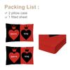 Crown Double Heart Three-Piece Bedding Set, With Two Pillowcases, Suitable For Living Room And Bedroom (Lovers, Anniversary)