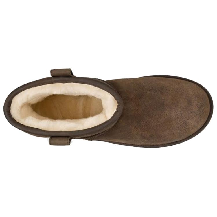 UGG Warm Stylish Versatile Short Snow Boots Men Boots Brown 1008621-CHE