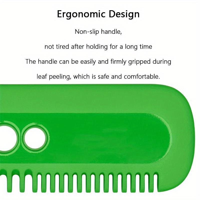 1pc Easy-Grip Herb Stripper Tool - Quick & Efficient Leaf Removal for Parsley, Cilantro, Rosemary - Durable ABS Plastic,Green,Portable Kitchen Gadget