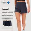 Women's High-Elastic Ribbed Yoga Shorts - Breathable, Loose-Fit, Hip-Lifting for Running and Casual Wear