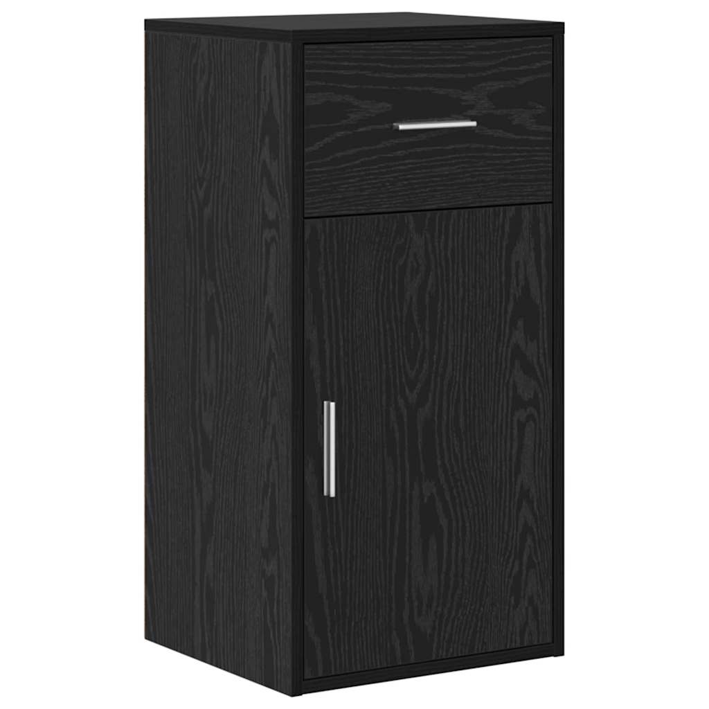 L shaped Desk Black Oak Effect 102 x 88 x 75 cm