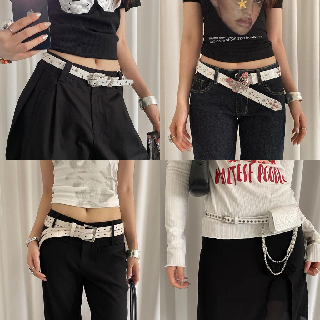 Original Design Pu Leather Belt For Women With Star Embellishments For Casual Dresses