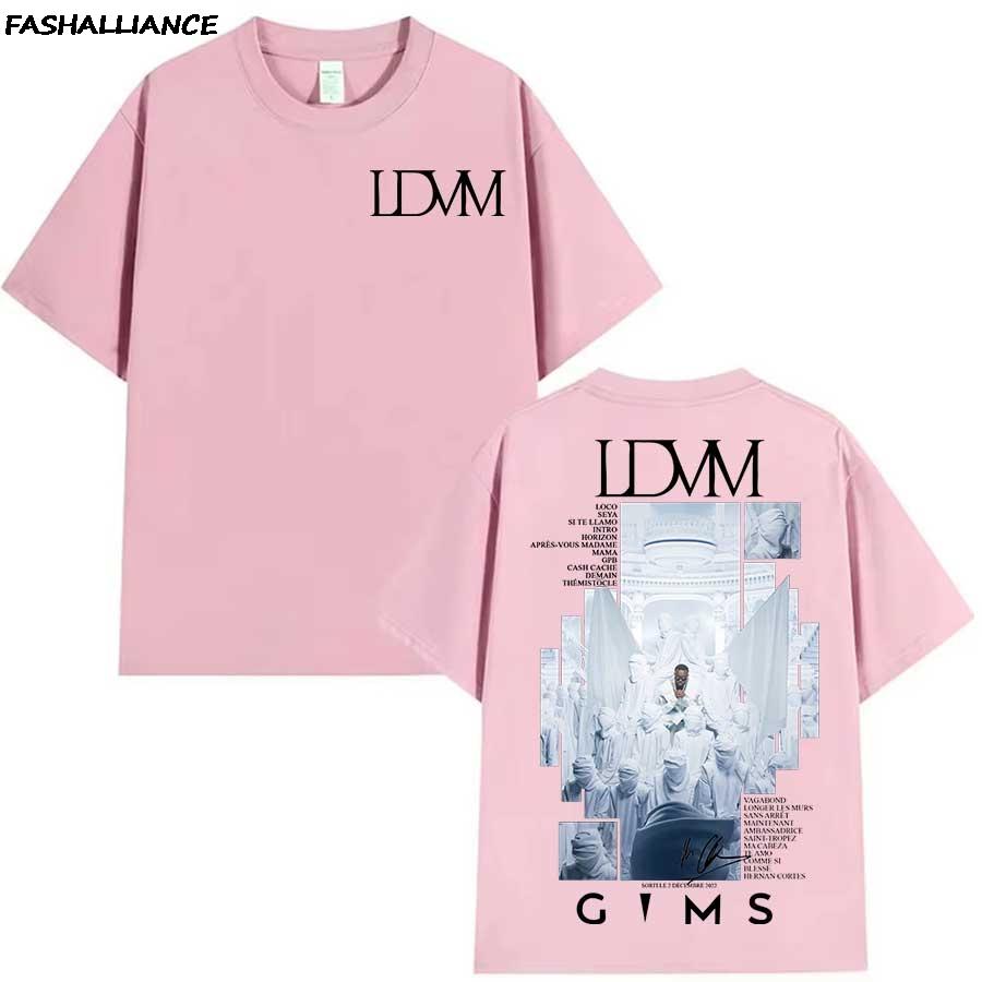 FRANCIA RAPPER GIMS LVDM ALBUM Maglietta per Uomo Donna Hiphop Streetwear Top Oversize 100% Cotone Maglietta