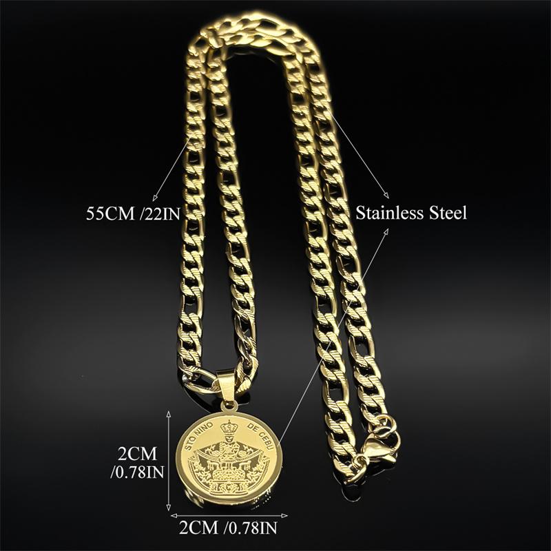 Brazilian Madonna Pendant Necklace for Men Women Stainless Steel Gold Silver Color Virgin Mary Male Chain Necklace Jewelry