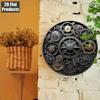 Vintage Industrial Metal Wall Art Mechanical Gears Aluminum Sign Home Office Living Room Decor