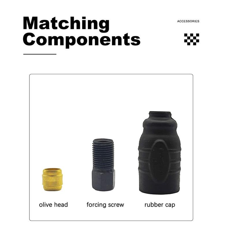 NUTT Y-5 A5-D Oil Tubing 1.35m 2.2m For Scooter E-bike Electric Calipers Oil Pipe Oil Needle Olive Head Rubber Cap Silver Joint