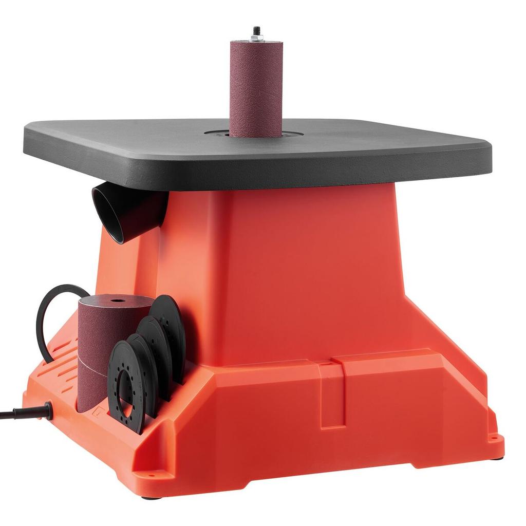 Oszillierender Spindelschleifer, 2000 U/min Tisch-Spindelschleifer mit 6 Schleifhülsen (12.776,2 mm), 16 mm Hub und 390 x 415 mm breiter Arbeitstisch für Möbel