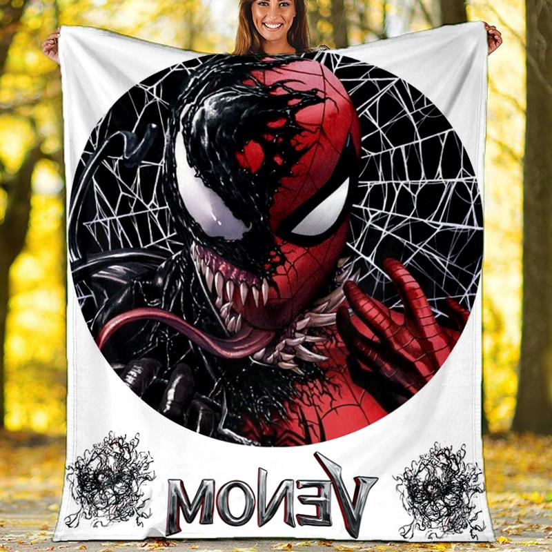 Venom Artwork Print Flannel Blanket, Soft Warm Lightweight Throw Blanket for Living Room,Sofa Bed Camping Office