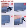 Metal Press Stud Snap Button Fastener for Leather Clothes Jacket Repair(silver 3pcs Tool)