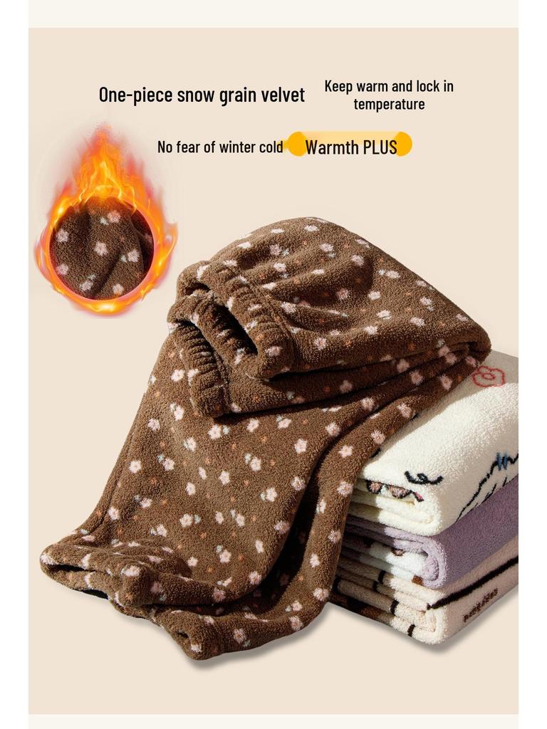 Kids' Snowball Fleece Pajamas: Warm Autumn/Winter Pants for Boys & Girls