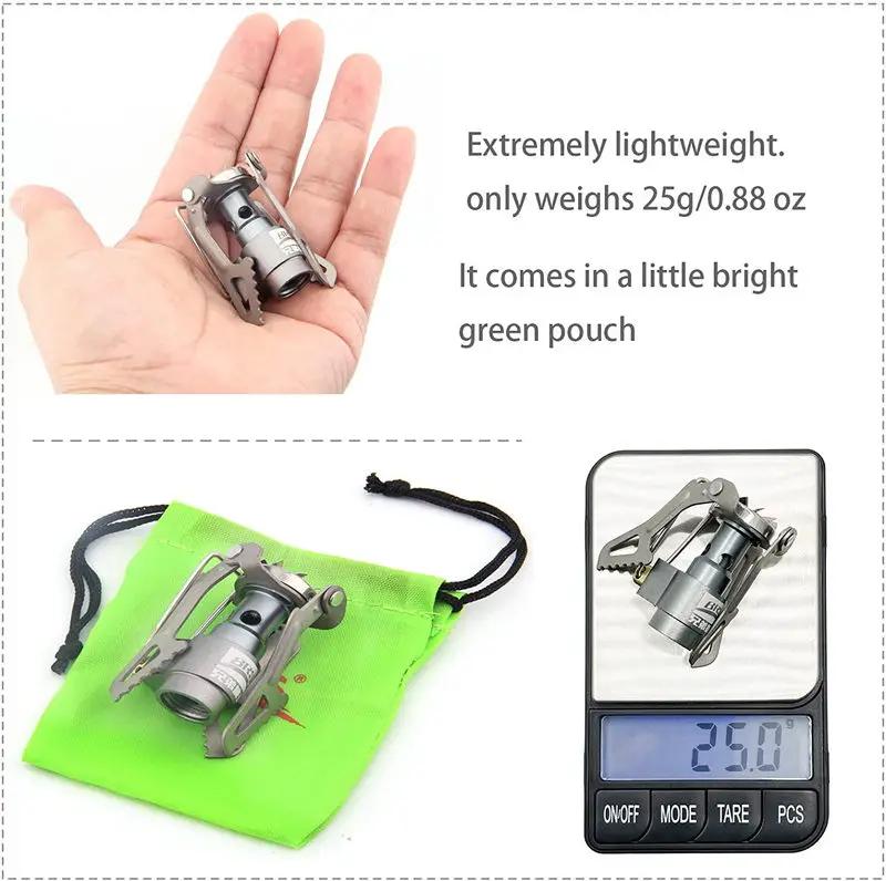 Ultra-Light Portable Camping Stove Titanium Alloy Folding Mini Gas SOLO WILD