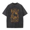 Wypierana Vintage Reggae Bob Marley Graficzny Nadruk Koszulka Mężczyźni Kobiety Gotycki Rock Retro Koszulka Męska Lata 90 Punk Luźny Streetwear