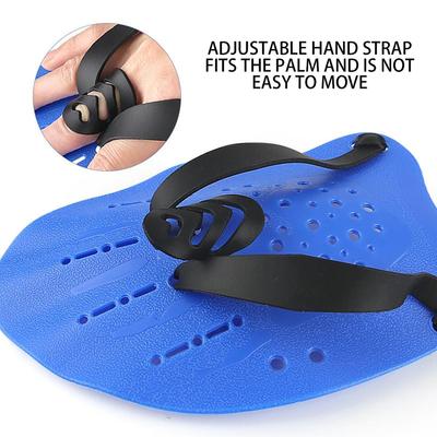 1 Pair of Swimming Training Paddles, Swimming Training Paddles with Adjustable Silicone Straps, Snorkeling and Diving Gloves