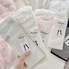 Women's Summer Ultra Thin Hollow Transparent Bow Net Yarn In The Tube Pile Socks