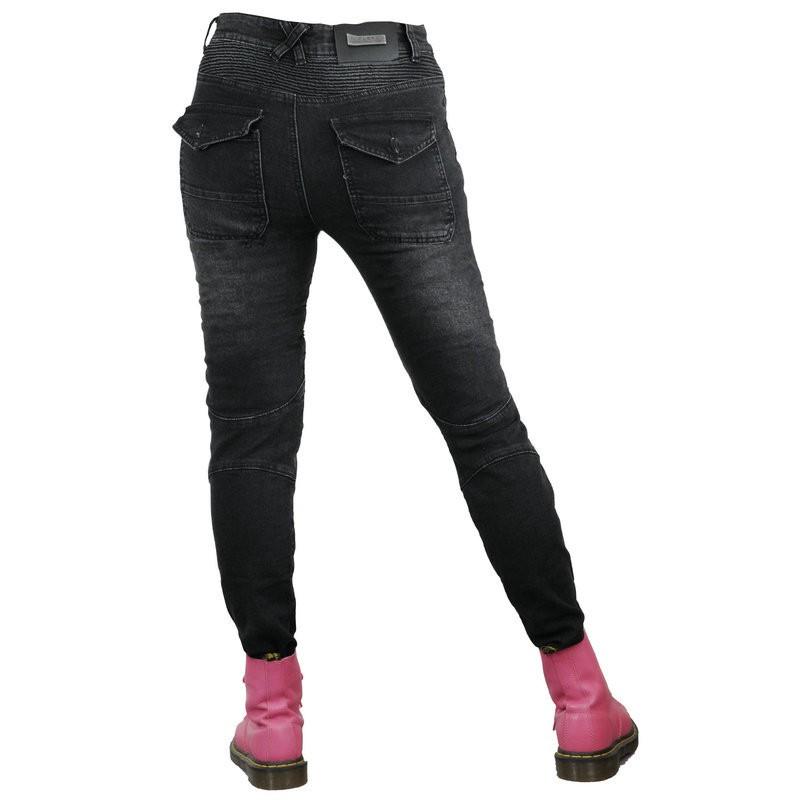 Womens Motorcycle Riding Pants With Protective Padding Casual Biker Jeans Style All Season Crash Protection Trousers