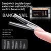 140/280Pcs Sandwich Dual Nail Forms Extensions-Dual Forms Top Bottom Mold Long Square Almond Nail Art Forms Manicure Tool